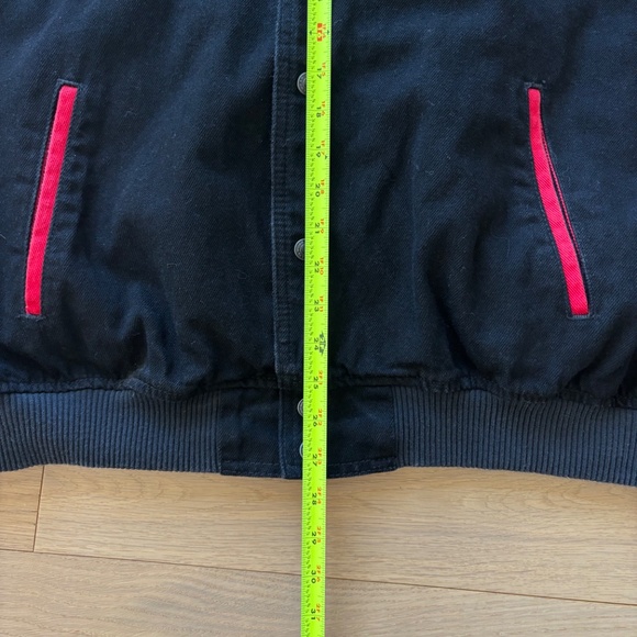 Men's Jacket XXL Black Red USA MADE NGK Spark Plugs Button Up ID Wear Lined - Picture 7 of 11